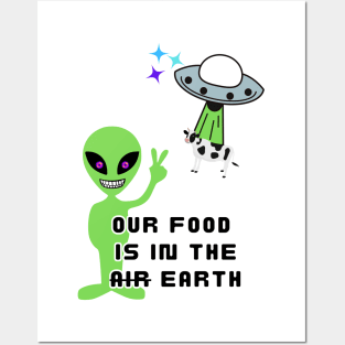 Food for aliens Posters and Art